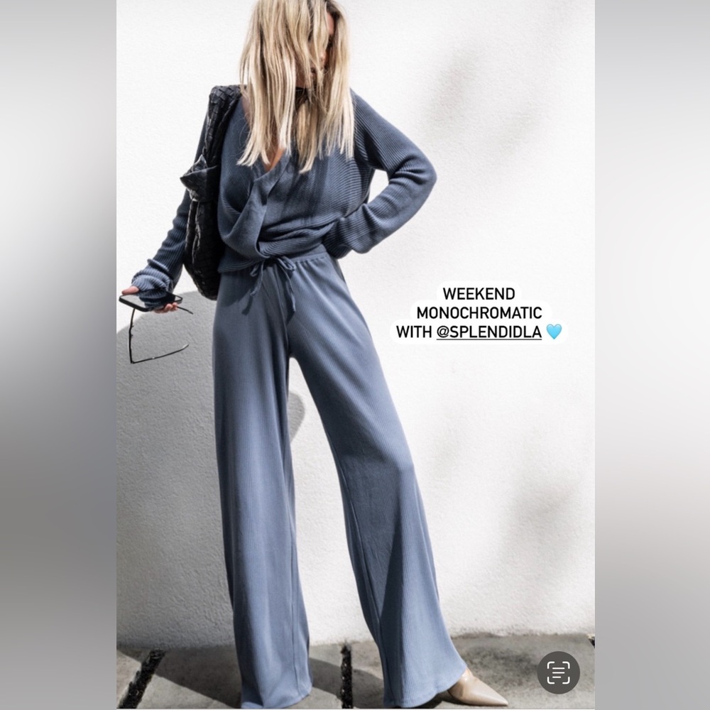 lYR by splendid MODAL RIB LYR WIDE LEG PANT